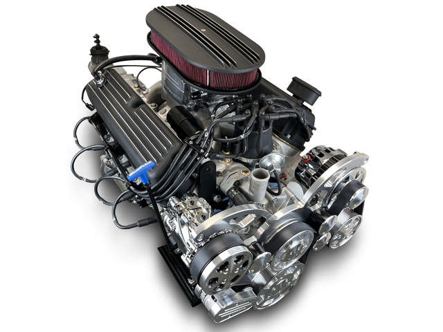 BluePrint Engines Ford Small Block Compatible 347 C.I. Standard Dressed - TKX Manual Transmission - Polished Pulley Kit - Fuel Injected