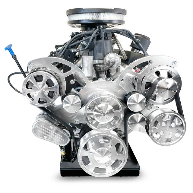 Ford Small Block Compatible 347 c.i. Engine and TKX Manual Transmission - 415 Horsepower - Mustang Edition Builder Series - Polished Pulley Kit - Carbureted