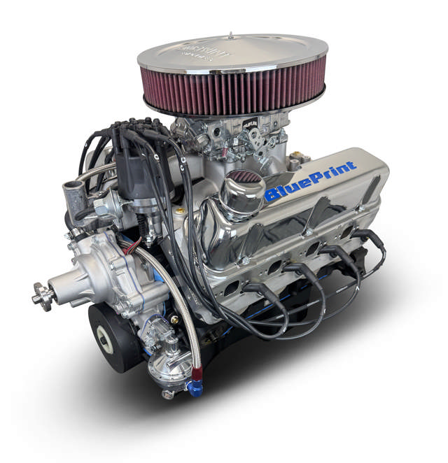 BluePrint Engines Ford Small Block Compatible 347 C.I. Deluxe Dressed - Rear Sump Oil Pan - Carbureted