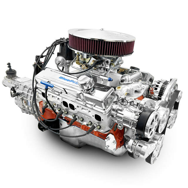 BluePrint Engines GM Small Block Compatible 454 C.I. Standard Edition - TKX Manual Transmission - Polished Pulley Kit - Carbureted