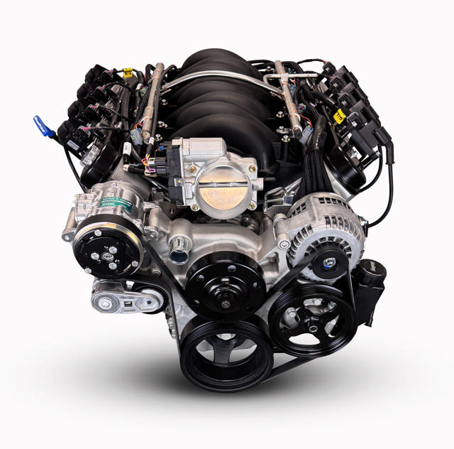 BluePrint Engines GM LS Compatible 376 c.i. Engine and TKX Manual Transmission - Standard Edition Builder Series - Natural Pulley Kit - Holley Terminator X EFI System