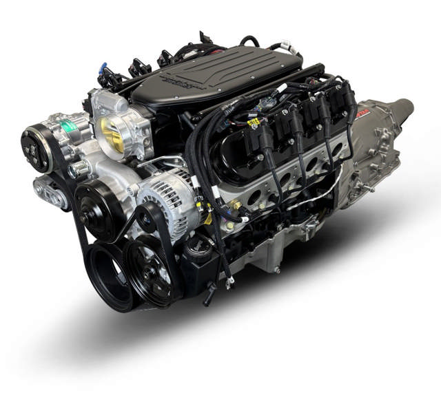 BluePrint Engines GM LS Compatible 427 c.i. Engine and 4L65/70E Automatic Transmission - Standard Edition Builder Series - Natural Pulley Kit - Holley Terminator X EFI System