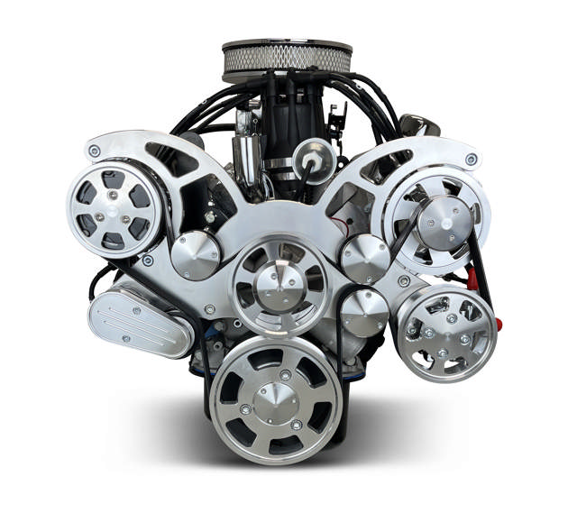 BluePrint Engines Ford Small Block Compatible 302 C.I. Deluxe Dressed - Rear Sump Oil Pan - Cruiser - Polished Pulley Kit - Fuel Injected