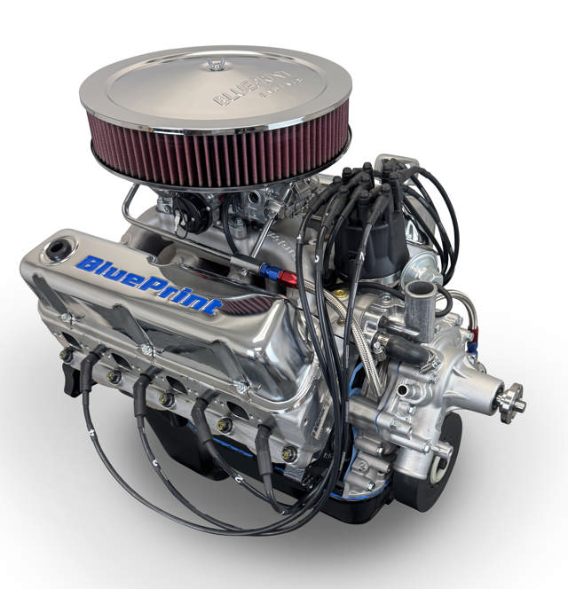 BluePrint Engines Ford Small Block Compatible 347 C.I. Deluxe Dressed - Rear Sump Oil Pan - Carbureted