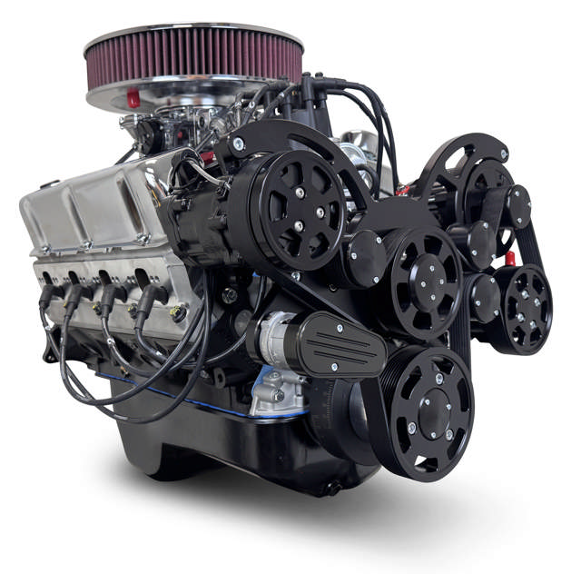 BluePrint Engines Ford Small Block Compatible 347 C.I. Deluxe Dressed - Rear Sump Oil Pan - Black Pulley Kit - Carbureted