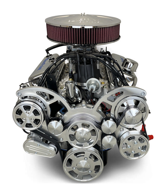 BluePrint Engines Ford Small Block Compatible 347 C.I. Deluxe Dressed - Rear Sump Oil Pan - Polished Pulley Kit - Fuel Injected