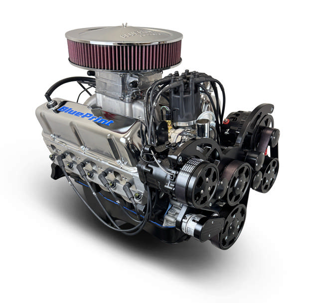 BluePrint Engines Ford Small Block Compatible 347 C.I. Deluxe Dressed - Rear Sump Oil Pan - Black Pulley Kit - Fuel Injected