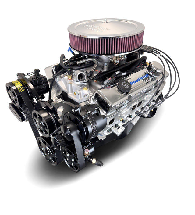BluePrint Engines GM Small Block Compatible 383 c.i. Engine - 436 Horsepower - Deluxe Dressed - Black Pulley Kit - BluePrint Engines Calibrated ECU