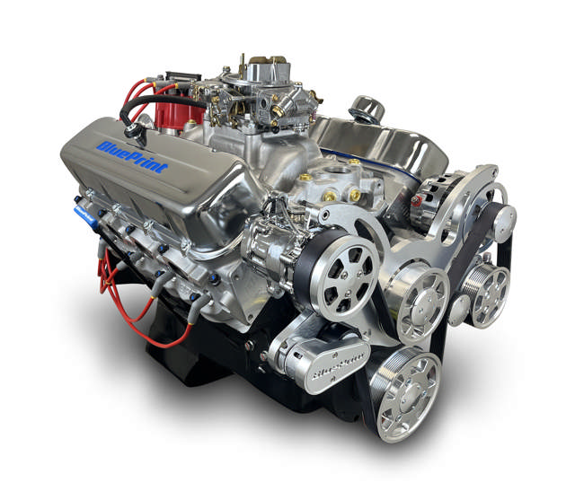 BluePrint Engines GM Big Block Compatible 454 c.i. Engine - 460 Horsepower - Deluxe Dressed - Polished Pulley Kit - Carbureted - Cruiser