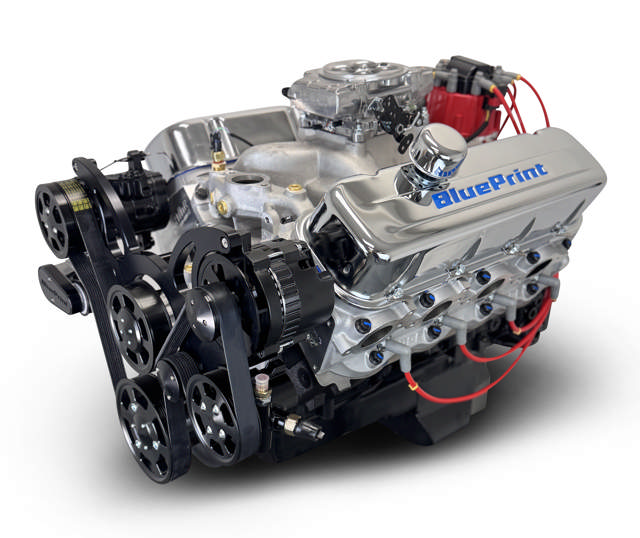 BluePrint Engines GM Big Block Compatible 454 c.i. Engine - 460 Horsepower - Deluxe Dressed - Black Pulley Kit - Fuel Injected - Cruiser