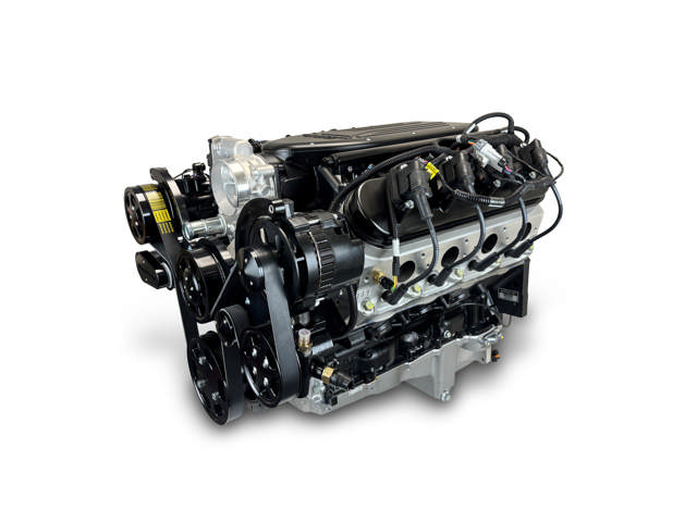 BluePrint Engines GM LS Compatible 376 c.i. Pro Series Engine - BPE Cast Intake - Deluxe Dressed - Black Pulley Kit - BluePrint Engines Calibrated ECU