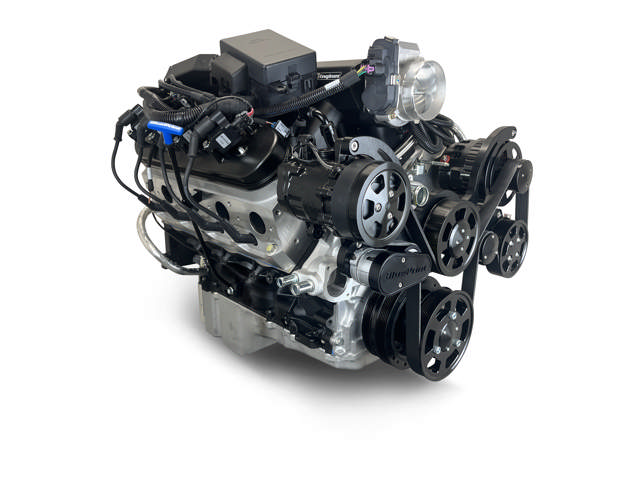 BluePrint Engines GM LS Compatible 427 c.i. Pro Series Engine - Fabbed Aluminum Intake - Deluxe Dressed - Black Pulley Kit - BluePrint Engines Calibrated ECU