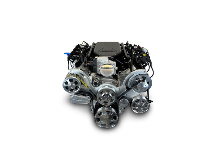 BluePrint Engines GM LS Compatible 427 c.i. Pro Series Engine - BPE Cast Intake - Deluxe Dressed - Polished Pulley Kit - BluePrint Engines Calibrated ECU