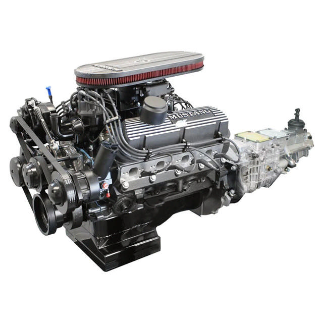 BluePrint Engines Ford Small Block Compatible 347 C.I. Mustang Edition - TKX Manual Transmission - Black Pulley Kit - Carbureted