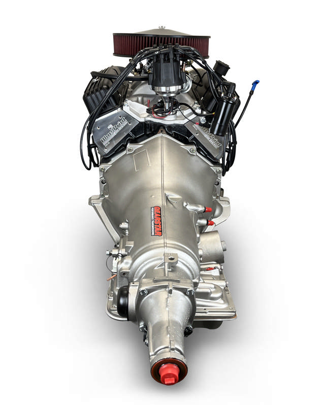 BluePrint Engines GM Small Block Compatible 400 c.i. Engine and 700R4 Automatic Transmission - 500 Horsepower - Standard Edition Builder Series - Polished Pulley Kit - Carbureted