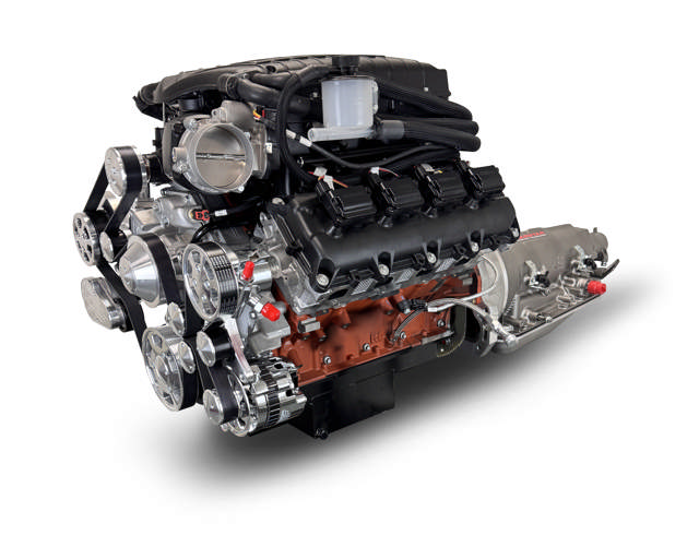 BluePrint Engines Chrysler Hemi Compatible 426 c.i. Engine and 4L80E Automatic Transmission - 872 Horsepower - Standard Edition Builder Series - Polished Pulley Kit - Supercharged