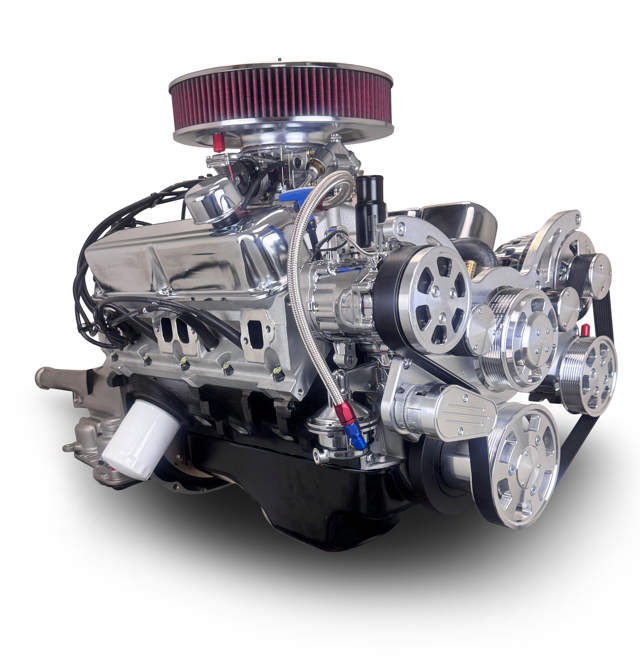 BluePrint Engines Chrysler Small Block Compatible 408 C.I. Standard Edition - 727 Automatic Transmission - Polished Pulley Kit - Carbureted