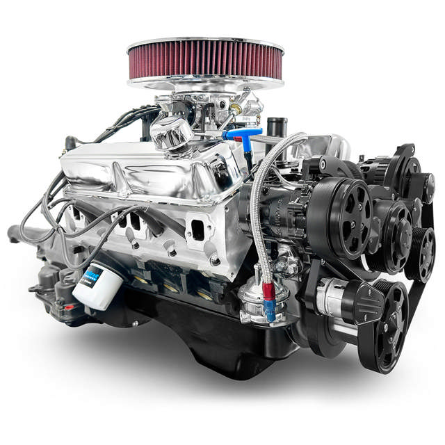 BluePrint Engines Chrysler Small Block Compatible 408 C.I. Standard Edition - 727 Automatic Transmission - Black Pulley Kit - Carbureted