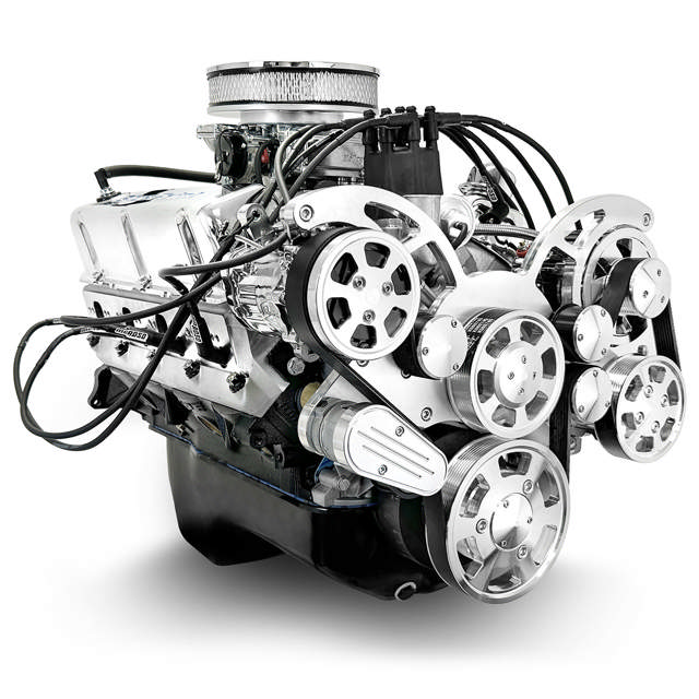 BluePrint Engines Ford Small Block Compatible 302 C.I. Deluxe Dressed - Rear Sump Oil Pan - Cruiser - Polished Pulley Kit - Carbureted