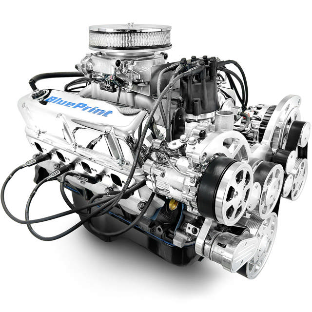 BluePrint Engines Ford Small Block Compatible 302 C.I. Deluxe Dressed - Rear Sump Oil Pan - Cruiser - Polished Pulley Kit - Fuel Injected