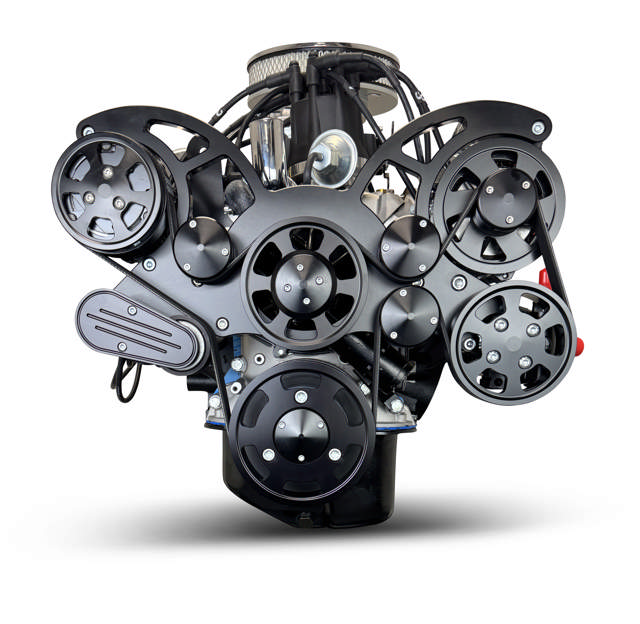 BluePrint Engines Ford Small Block Compatible 302 C.I. Deluxe Dressed - Rear Sump Oil Pan - Cruiser - Black Pulley Kit - Fuel Injected