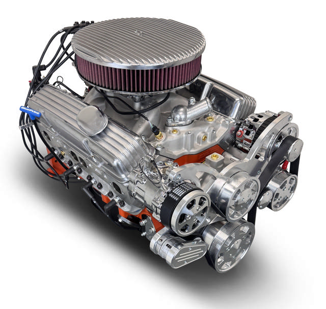 BluePrint Engines GM Small Block Compatible 327 C.I. Deluxe Dressed - Low Profile - Polished Pulley Kit - Fuel Injected