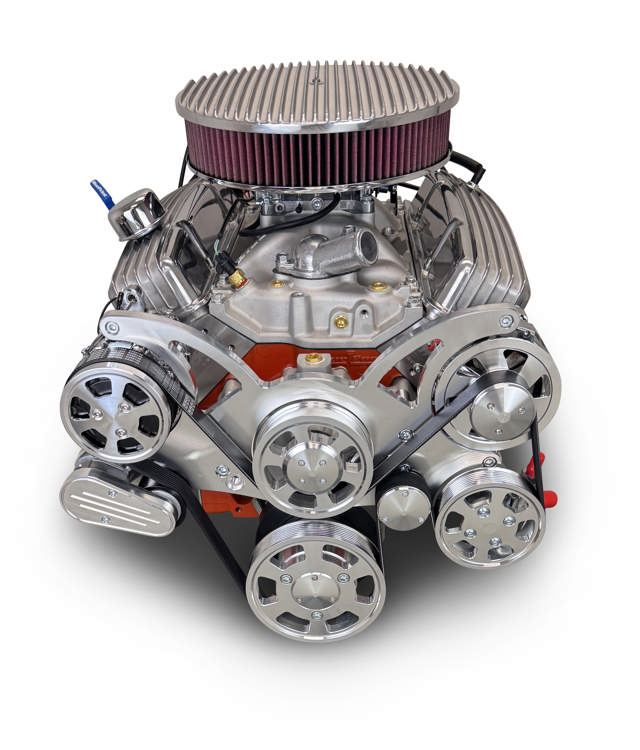 BluePrint Engines GM Small Block Compatible 327 C.I. Deluxe Dressed - Low Profile - Polished Pulley Kit - Fuel Injected