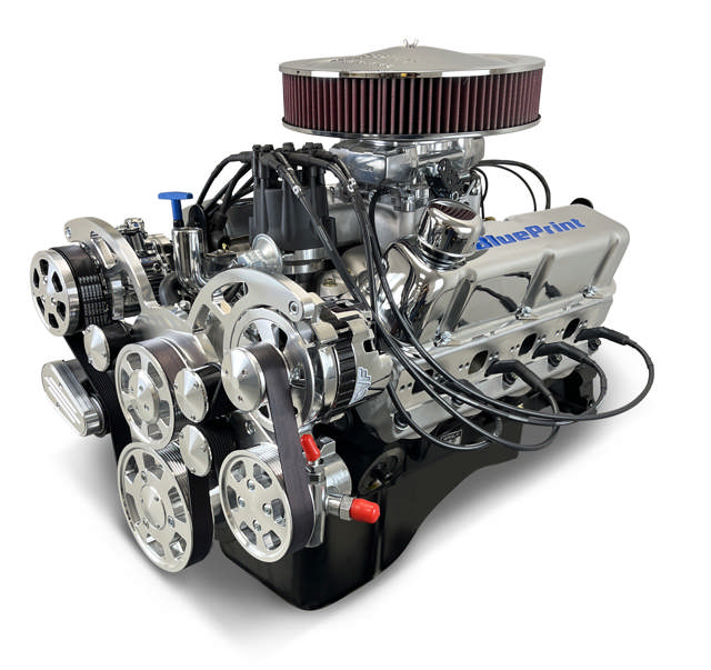 BluePrint Engines Ford Small Block Compatible 347 C.I. Deluxe Dressed - Front Sump Oil Pan - Polished Pulley Kit - Fuel Injected