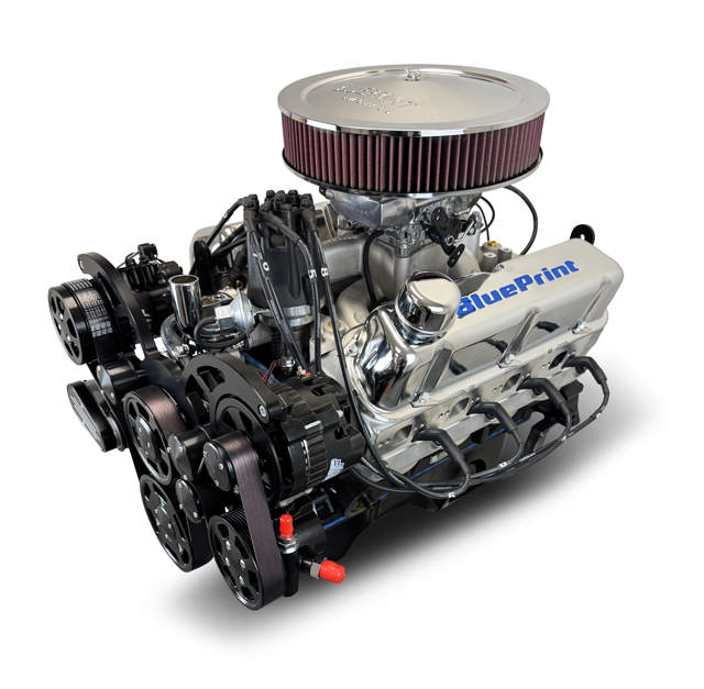 BluePrint Engines Ford Small Block Compatible 347 C.I. Deluxe Dressed - Rear Sump Oil Pan - Black Pulley Kit - Fuel Injected