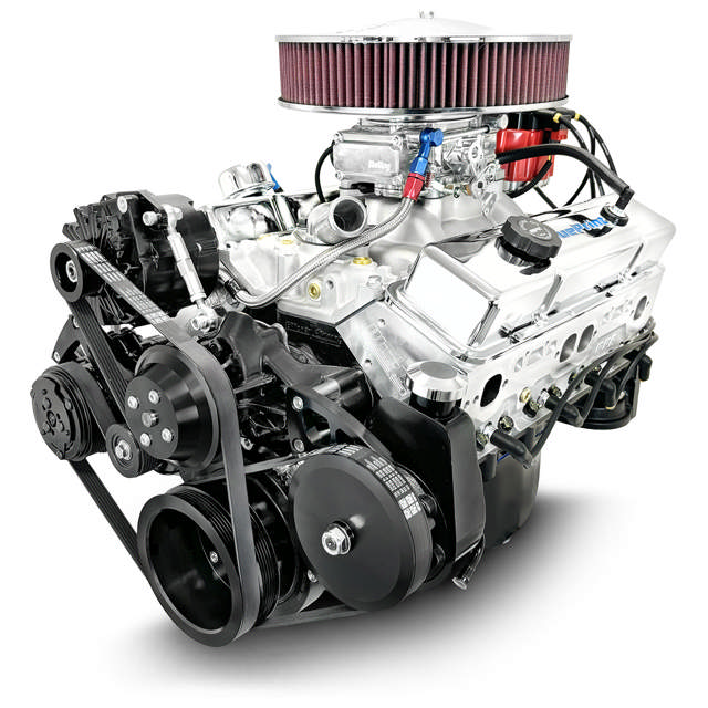 GM Small Block Compatible 350 c.i. Engine - 390 Horsepower - Deluxe Dressed - Black Pulley Kit - Carbureted