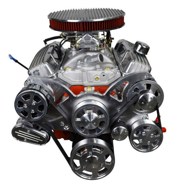 BluePrint Engines GM Small Block Compatible 383 C.I. Deluxe Dressed - Low Profile - Polished Pulley Kit - Carbureted