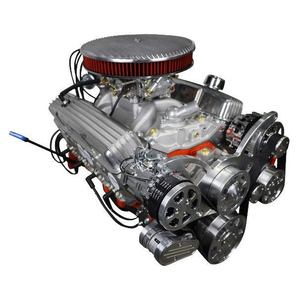 BluePrint Engines GM Small Block Compatible 383 C.I. Deluxe Dressed - Low Profile - Polished Pulley Kit - Carbureted