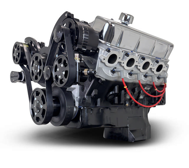 BluePrint Engines GM Big Block Compatible 454 c.i. Engine - 460 Horsepower - Deluxe Dressed - Black Pulley Kit - Fuel Injected - Cruiser