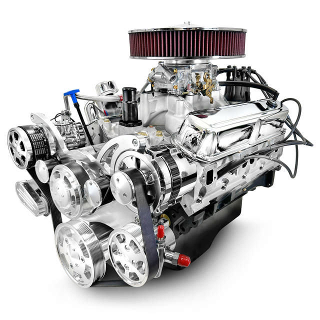 BluePrint Engines Chrysler Small Block Compatible 408 C.I. Deluxe Dressed - Polished Pulley Kit - Carbureted