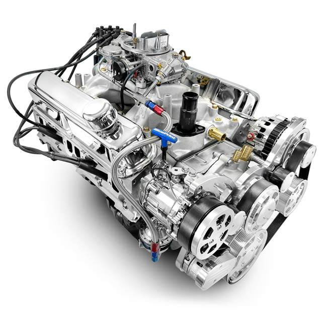BluePrint Engines Chrysler Small Block Compatible 408 C.I. Deluxe Dressed - Polished Pulley Kit - Carbureted